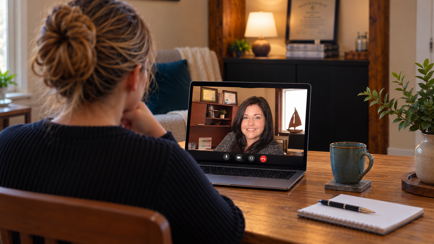 Warm Virtual Counseling Session